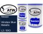 Preview: Nissan, Windsor Blue Metallic, L2 / BX3: 500ml Lackdose + 500ml Klarlack + 250ml Härter - Set, von ATW Autoteile West.